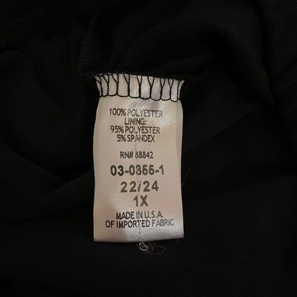 WOMENS MAXI BLACK SKIRT WITH SHEER OVERLAY BY WOMAN WITHIN, 1X - Picture 4 of 7